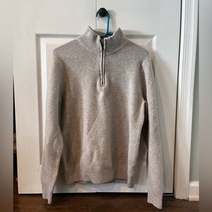 Cream Amazon Essentials Partial Zip Sweater